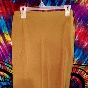 Womens skin tight cotton/spandex past knee skirt